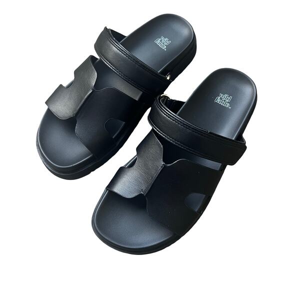 WILD FABLE Hayley Slide Sandals Black - Picture 1 of 3
